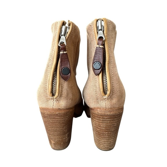 Rag & Bone Newbury Ankle Bootie in Camel Canvas Size 8 - Picture 4 of 10